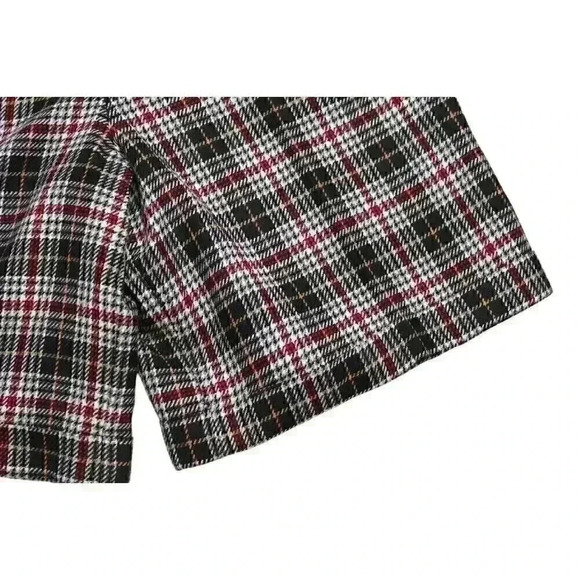 Vintage Talbots Size 8 100% Wool Plaid High Waisted Pleated Shorts Academia - Picture 4 of 9